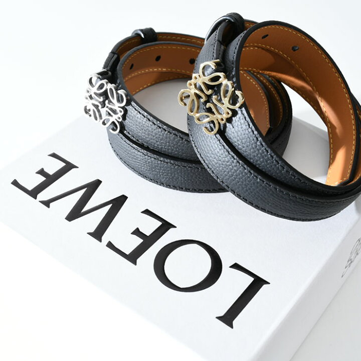 楽天市場 Loewe ロエベ ベルト アナグラム レザーベルト E619z15x03 レディース カーフスキン 新作 シンプル ロゴ バックル 2cm幅 細ベルト ブラック ベージュ シルバー ゴールド 人気 ギフト おすすめ プレゼント 女性 セレクトショップfelice