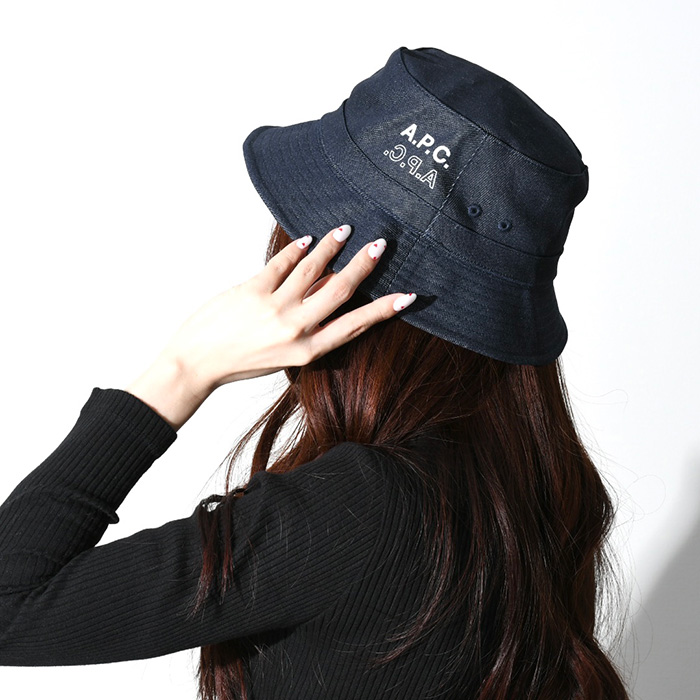 楽天市場】APC アーペーセー バケットハット 帽子 デニム ロゴ 