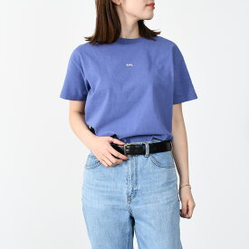 A.P.C アーペーセー Tシャツ トップス クルーネック ロゴTシャツ COFDY F26937 レディース パープル クルーネック 春 夏 ロゴT 半袖 コットン ワンポイント 人気 プレゼント rc0420 LAST1