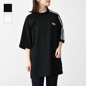 Y-3 ワイスリー トップス Tシャツ 3ストライプ T-SHIRT H63065 HZ8871 ユニセックス レディース ブラック ホワイト ストライプ アディダス クルーネック 人気 おすすめ プレゼント tshirtcp