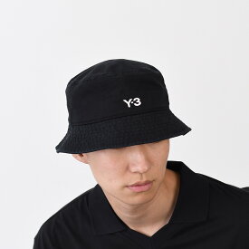 Y-3 ワイスリー 帽子 バケットハット ハット BUCKET HAT IX7000 メンズ ブラック コットン ロゴ ユニセックス 無地 バケハ