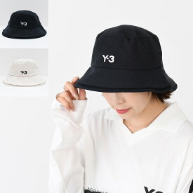 Y-3 ワイスリー 帽子 バケットハット バケハ STRP B HAT JN7192 JM9039 レディース ユニセックス ブラック ホワイト コットン 刺しゅう ストライプ ブランド ロゴ アウトドア スポーツ カジュアル
