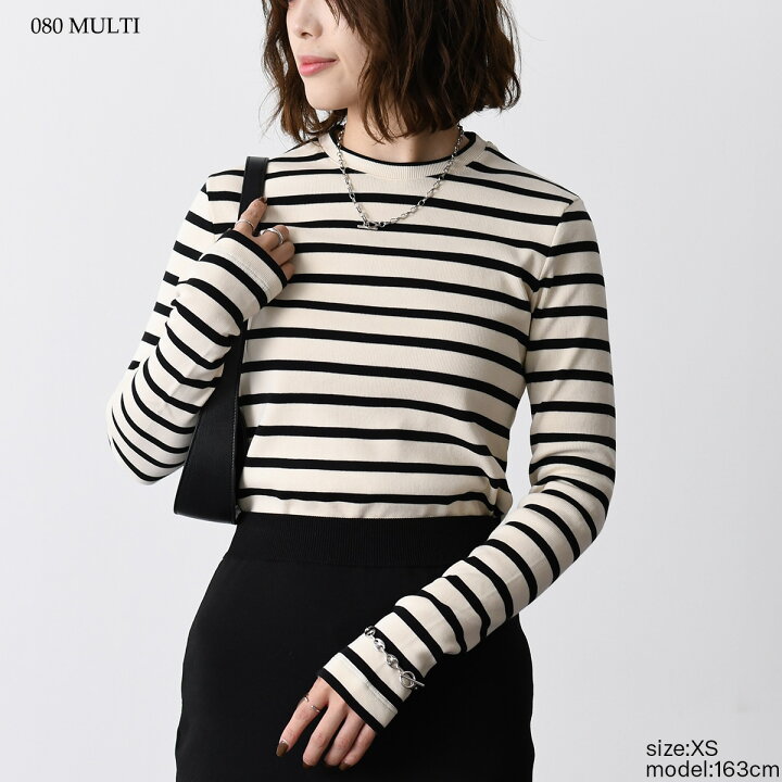 楽天市場】JILSANDER ジルサンダー トップス バッグロゴボーダー長袖T 
