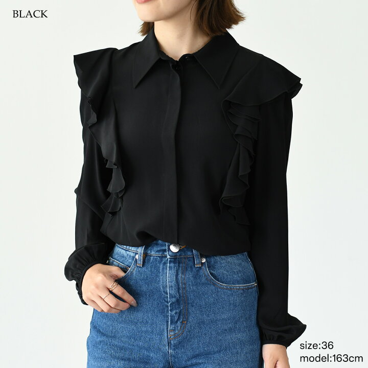 楽天市場】CHLOE クロエ トップス ラッフルブラウス CHC23SHT15004  