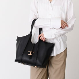 TOD'S トッズ バッグ トートバッグ ショルダーバッグ T タイムレス レザー ショッピングBAG スモール XBWTSBA0200Q8E ブラック 肩掛け レディース 人気 オケージョン