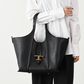 TOD'S トッズ バッグ トートバッグ 鞄 Tタイムレス レザー ショッピングBAG ミディアム XBWTSBA0300Q8E レディース 肩掛け 通勤 ブラック レザーバッグ オケージョン