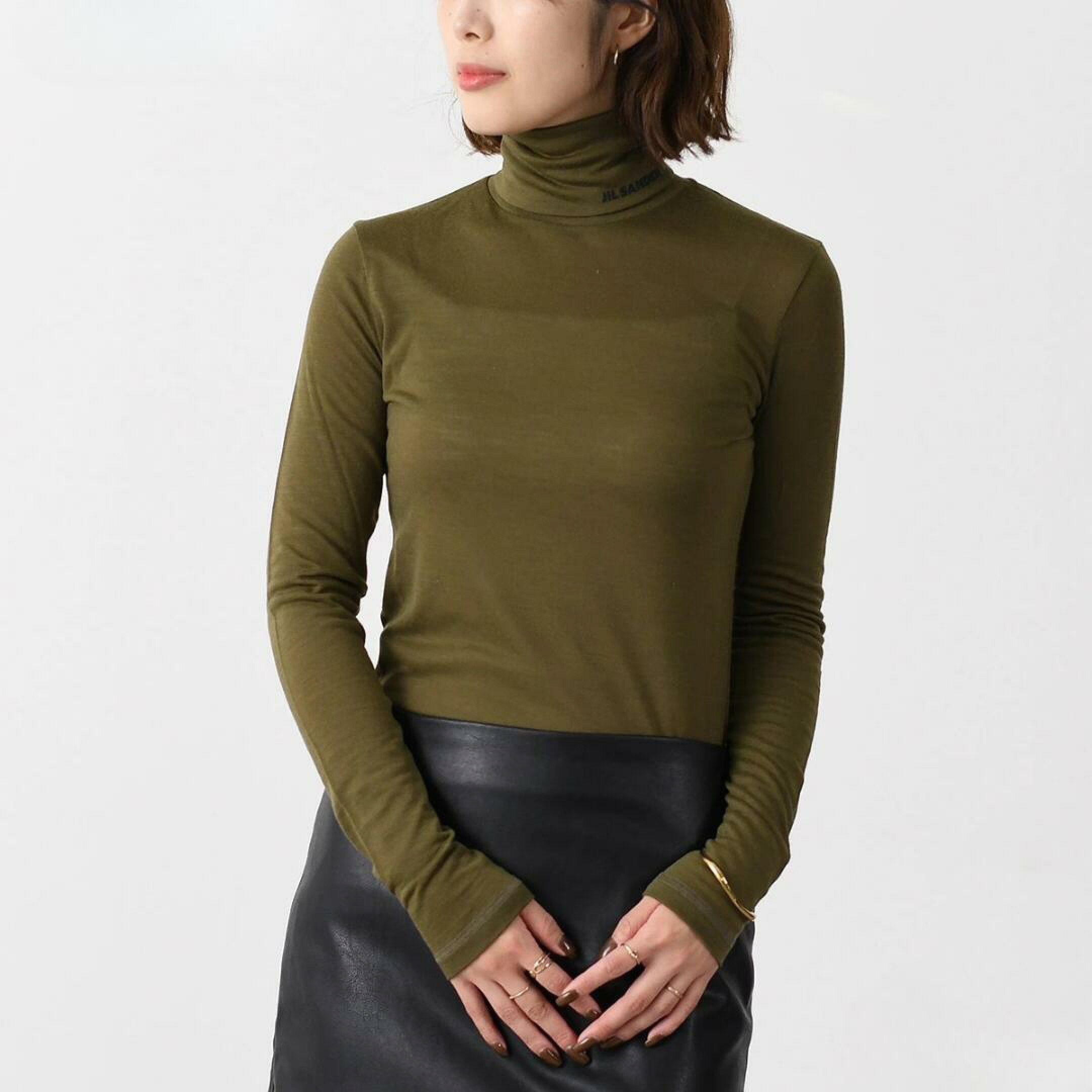 JILSANDER+ ジルサンダープラス トップス ハイネック J40GC0020 J70021 レディース オレンジ ブラック レッド グリーン イエロー ウール混 シアー タートル 長袖 ロンT インナー ブランド ロゴ モード