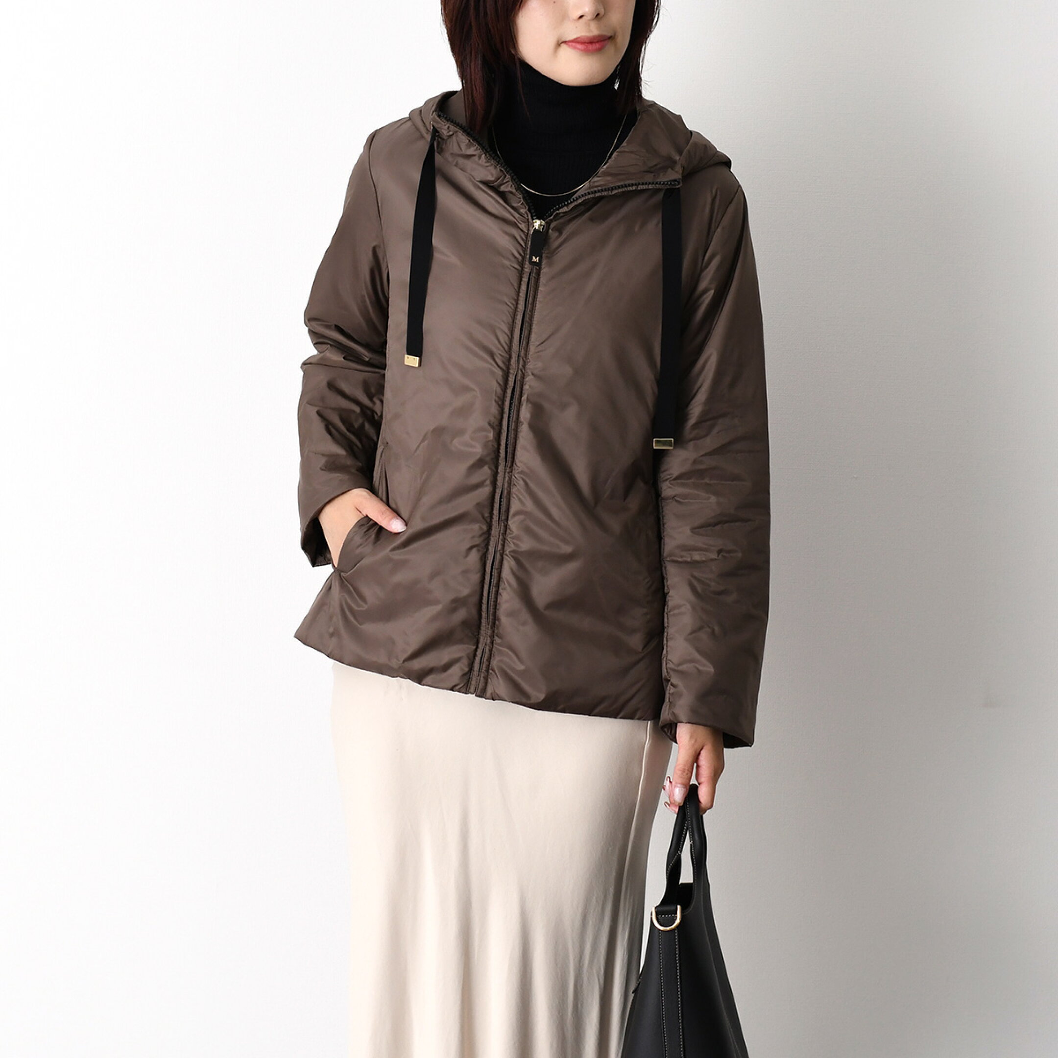 Max Mara マックスマーラ ジャケット ダウン アウター THE CUBE キューブ GREENH テクニカル キルティングライトアウター 9486024406 レディース キルティング ダークグレー ブラウン フード