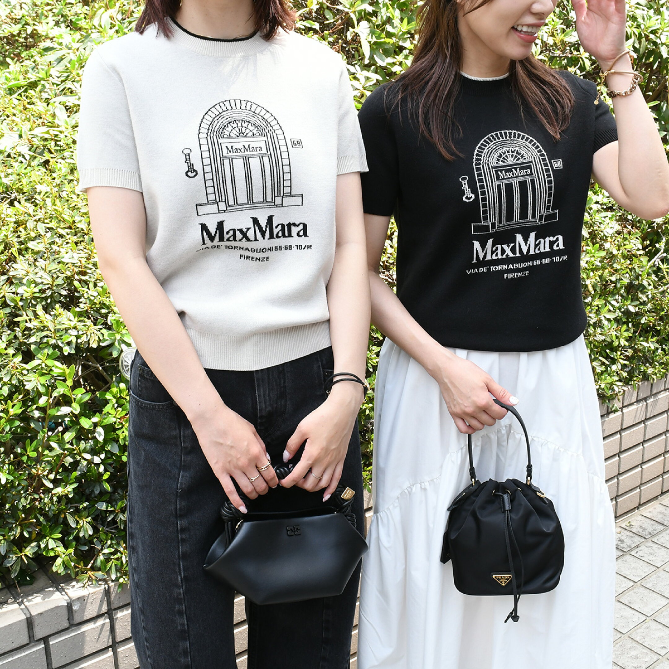 S Max Mara エス マックスマーラ 半袖 ニット トップス EUFORIA ユーフォリア SMMEUFORIA 2619361191 レディース ホワイト ブラック クルーネック ウール ストレートフィット 刺しゅう 26SS入荷 ブランド