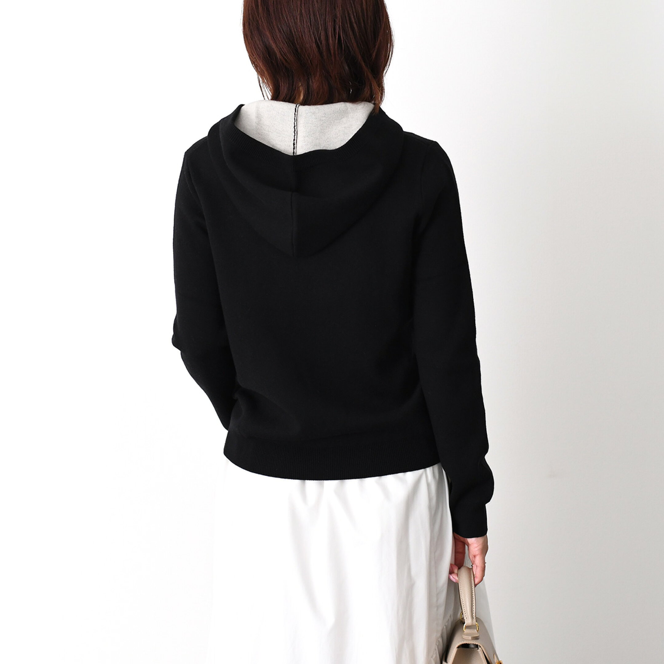 S Max Mara エス マックスマーラ パーカー トップス ウルティモ ULTIMO ウールニットフーディー SMMULTIMO 26193612016 レディース ブラック 長袖 ロゴ 26SS入荷