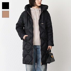Max Mara The Cube マックスマーラ ザ キューブ TREFE トレフェ キャンバス ダウンジャケット ダウンコート 9496045600 レディース ブラック ブラウン ジッパー開閉 防寒 秋冬