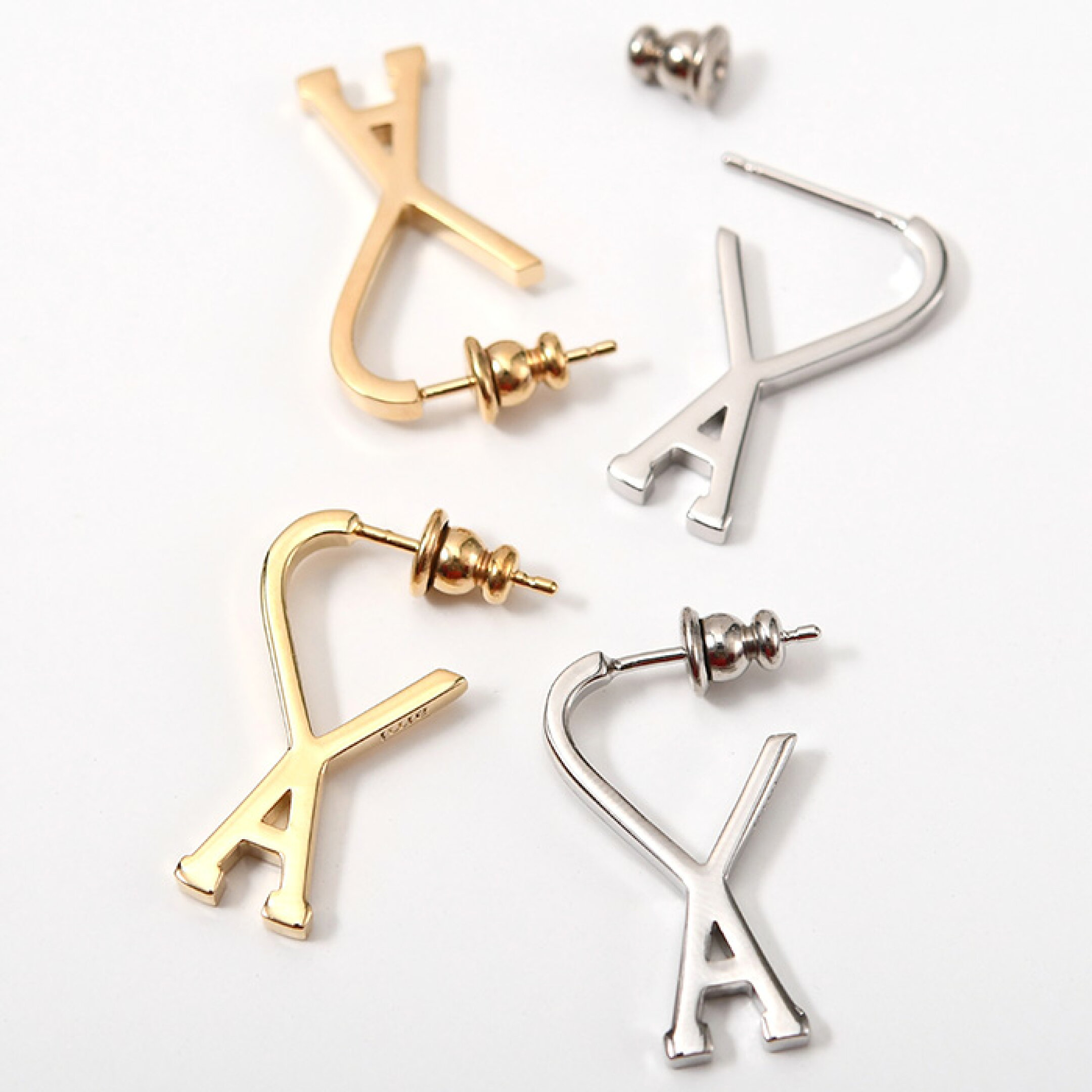 AMI PARIS アミパリス ピアス アクセサリー スモール フープピアス AMI ALEXANDRE MATTIUSSI AMI DE COEUR UJW924 361 メンズ ユニセックス シルバー ゴールド 両耳用 ギフト プレゼント 新品 正規