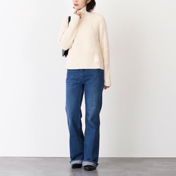 블루 배기 핏 코튼 진 인디고/에크루 | Ami Paris AMI PARIS 19SS 