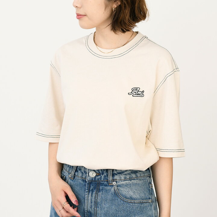楽天市場】AMI PARIS アミパリス トップス シグネチャー Tシャツ
