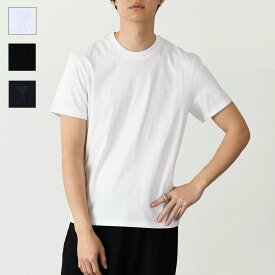 AMI ALEXANDRE MATTIUSSI AMI DE COEUR アミパリス オーガニックトップス ロゴT コットンジャージー Tシャツ BFUTS003 724 メンズ ユニセックス ホワイト ブラック 半袖 ミニロゴ きれいめ