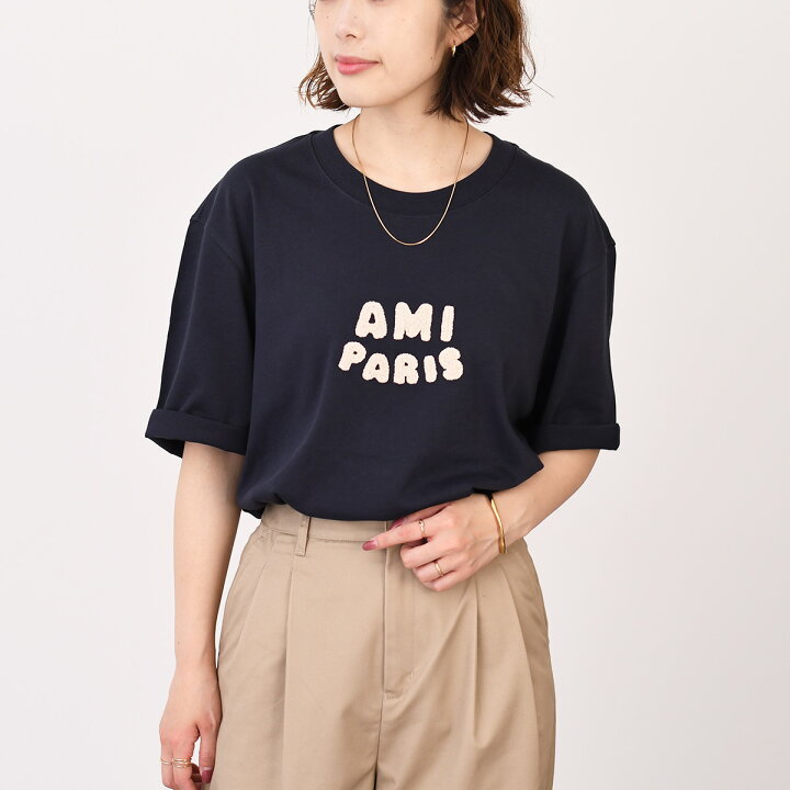 ami alexandre mattiussi アミアレクサンドルマテュッシ Bicolour ADC Tee Tシャツ S コットン RED 無地 UTS005 JE0010 古着の販売・通販なら