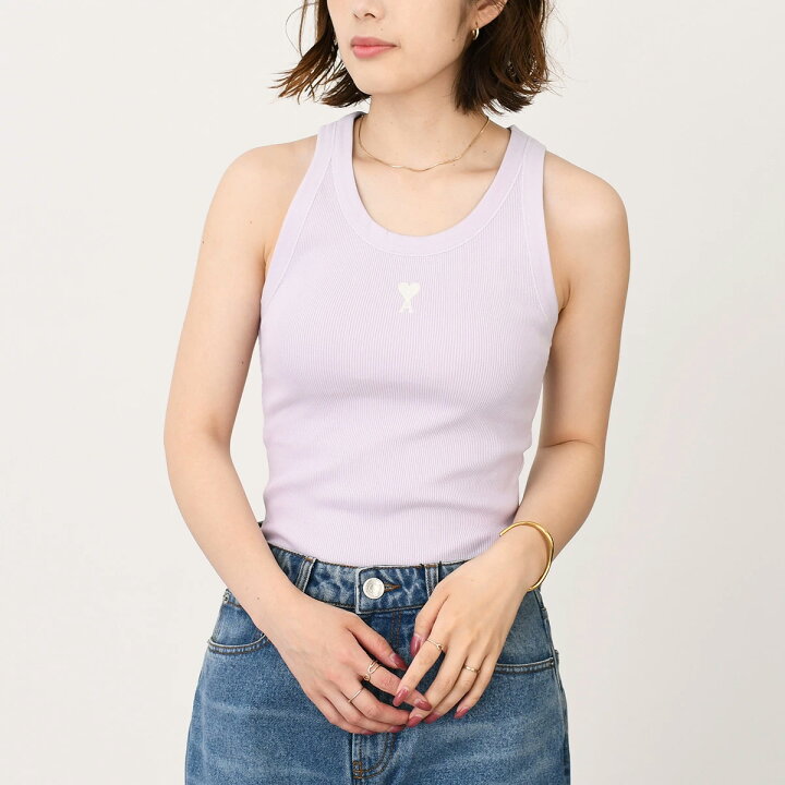 楽天市場】AMI PARIS アミパリス トップス タンクトップ コットンリブ 