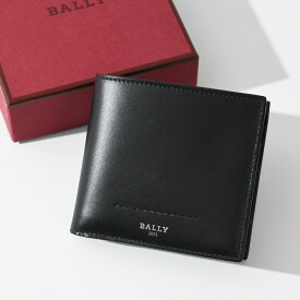 BALLY バリー 財布 Scrasai レザー ウォレット MLW025VT101U901P メンズ ブラック 二つ折り財布 折りたたみ財布 レザー ロゴ ステッチ シンプル 人気 おすすめ rc0420