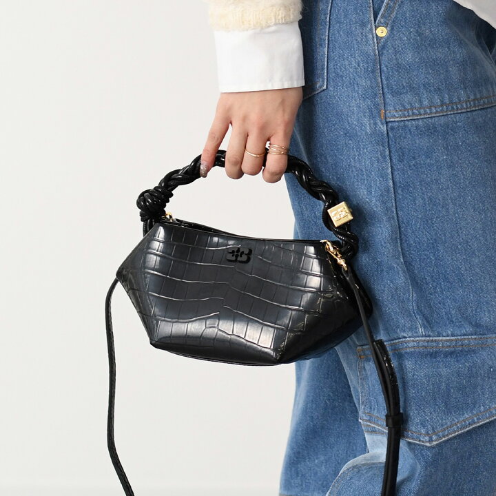 楽天市場】GANNI ガニー ハンドバッグ バッグ CROCO PATENT MINI BOU 