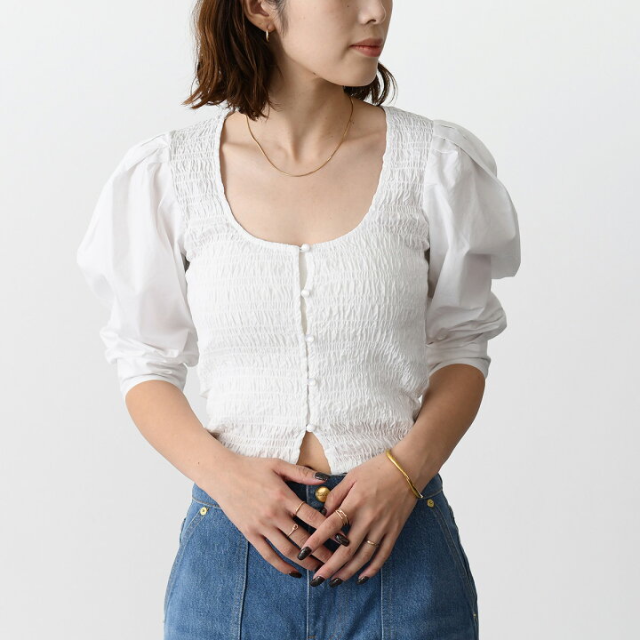楽天市場】【P10倍&最大10,000円OFF】GANNI ガニー トップス ブラウス  
