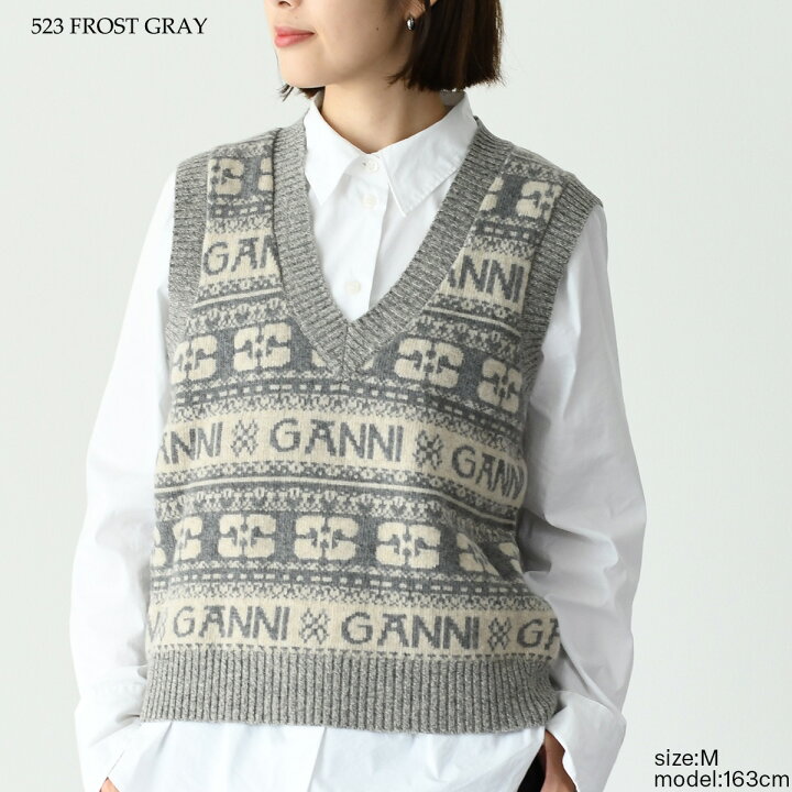 GANNI ロゴウール ベスト 24SS - メルカリ｜ニットベスト