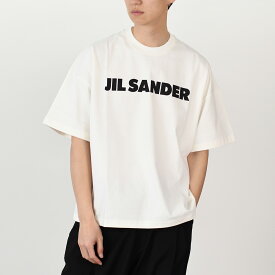 JILSANDER ジルサンダー Tシャツ オーバーサイズ ロゴT J21GC0001J45148 コットン メンズ トップス ロゴ ホワイト 半袖 クルーネック ビッグロゴ incpt