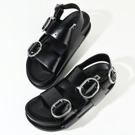 JILSANDER ジルサンダー サンダル スポーツサンダル バックルストラップ レザー J15WP0091 P2775 レディース ブラック 夏 フラットサンダル sstmcp