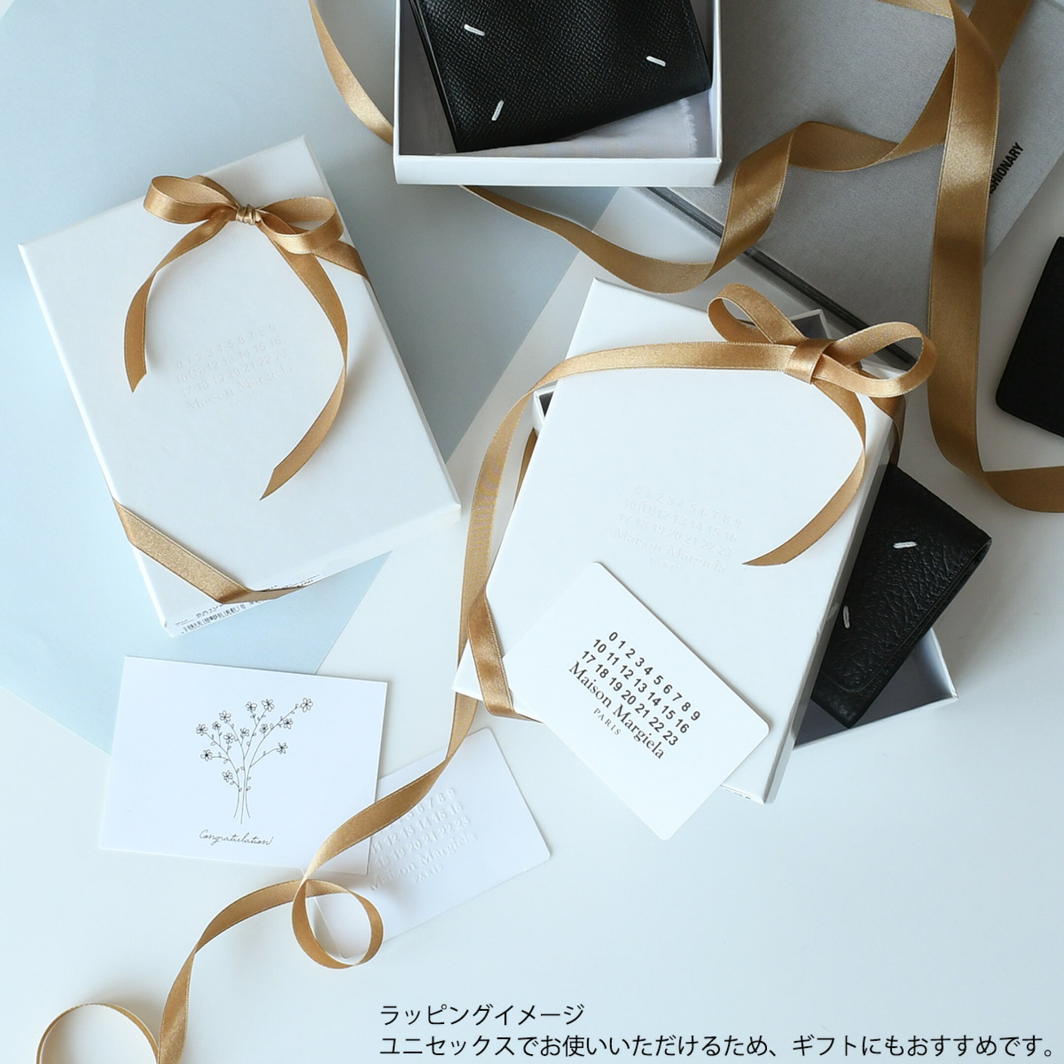 MAISON MARGIELA メゾン マルジェラ カード入れ 定期入れ 4ステッチカードケース S55UI0203P4745 ブラック カードケース メンズ ユニセックス 二つ折り 黒 ロゴ カウレザー ギフト プレゼント