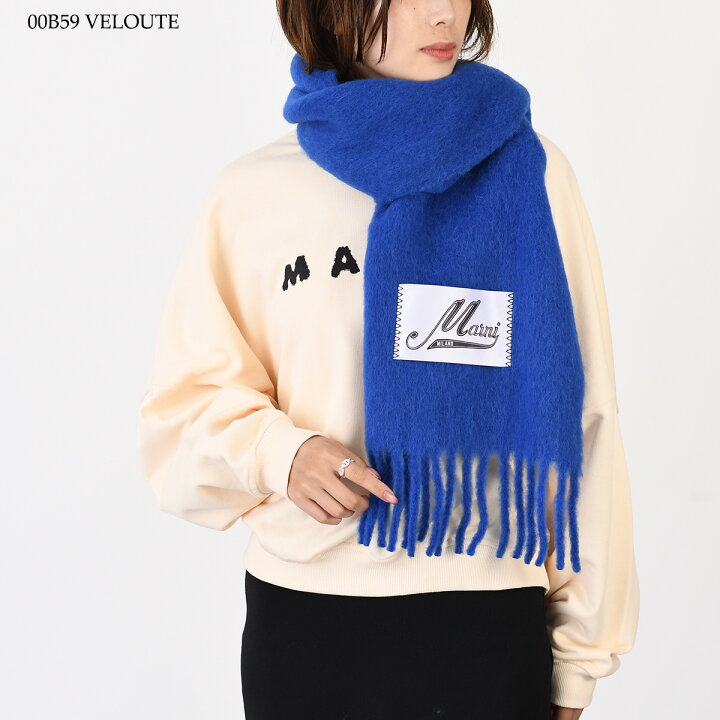楽天市場】【全商品P5倍】MARNI マルニ ロゴパッチスカーフ ブラッシュ 