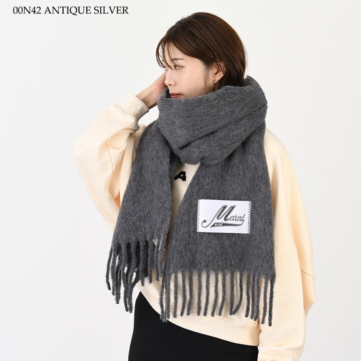 楽天市場】【全商品P5倍】MARNI マルニ ロゴパッチスカーフ ブラッシュ 