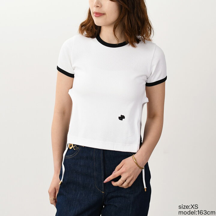 楽天市場】PATOU パトゥ トップス コットンリブ カットアウト Tシャツ  