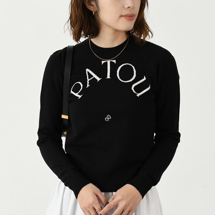 楽天市場】PATOU パトゥ ニット トップス ウールブレンド ロゴトップス 