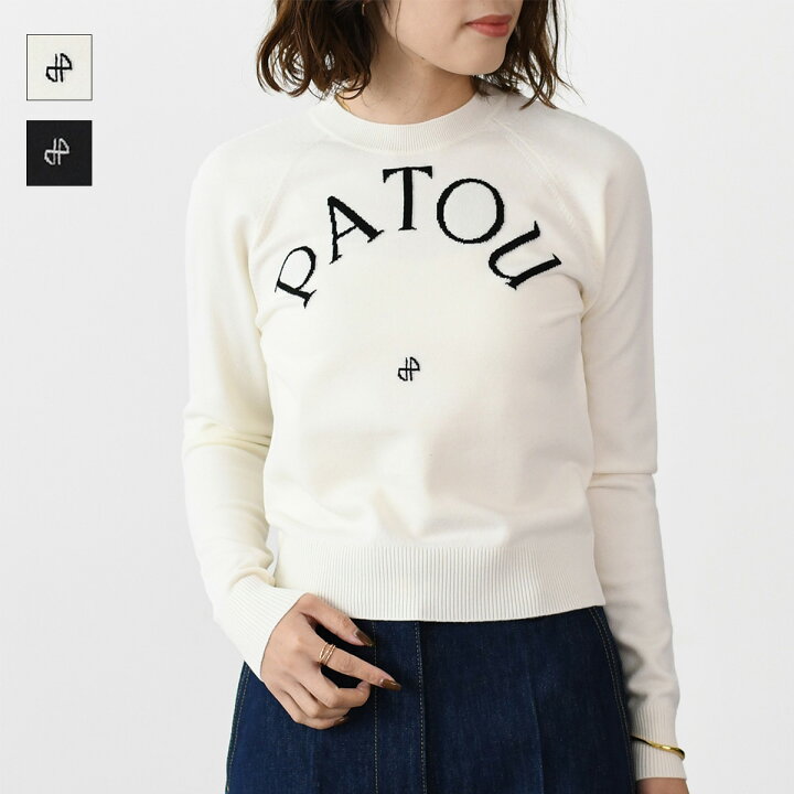 楽天市場】PATOU パトゥ ニット トップス ウールブレンド ロゴトップス 