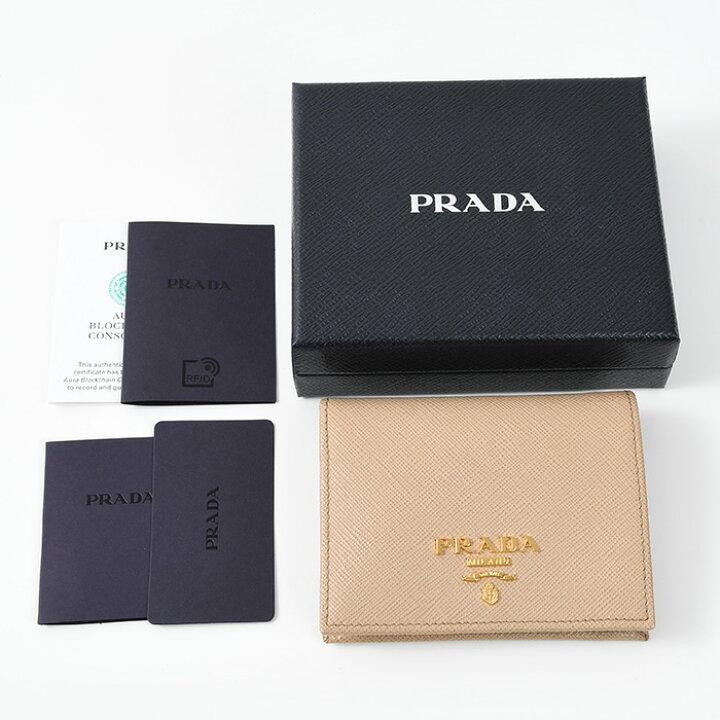 楽天市場】PRADA プラダ 財布 SAFFIANO バイカラー 2つ折り財布 二 