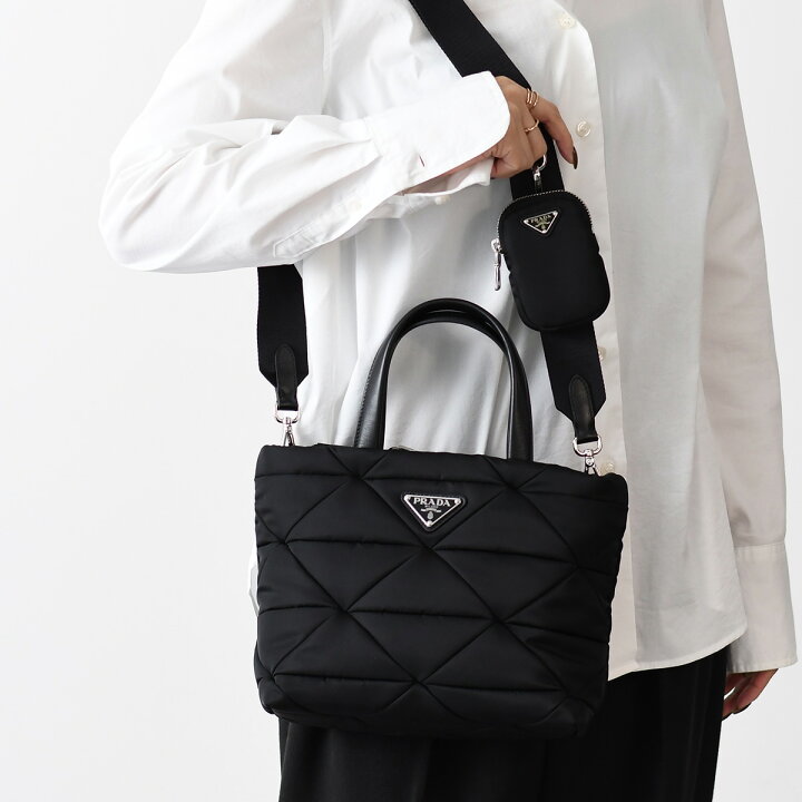 楽天市場】PRADA プラダ バッグ Re-Nylon パデッド トートバッグ  