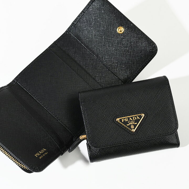 楽天市場】PRADA プラダ 三つ折り財布 ウォレットサフィアーノ 