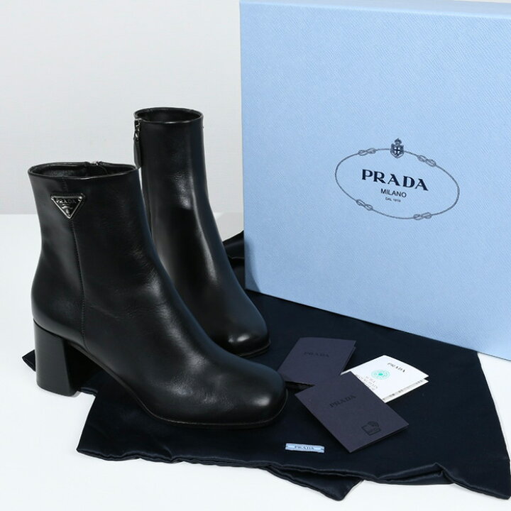 楽天市場】PRADA プラダ ブーティー 靴 レザー 1T232N 070 ブーツ  