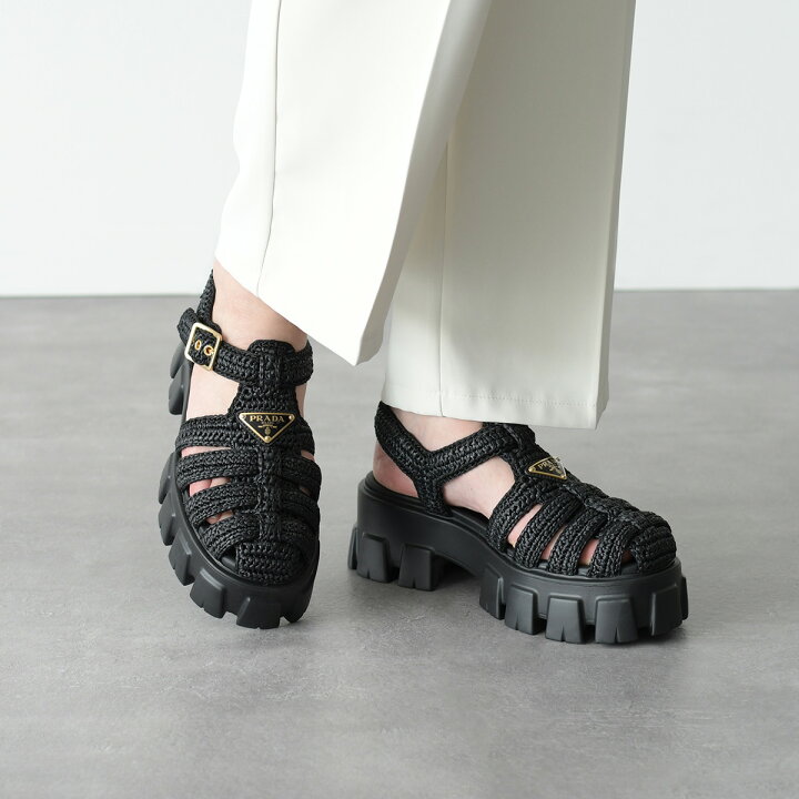 楽天市場】PRADA プラダ ケージサンダル モノリス クロシェ 1X138 3L8W 