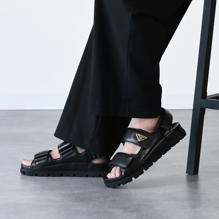 楽天市場】【10%OFF対象】PRADA プラダ サンダル フラットサンダル  