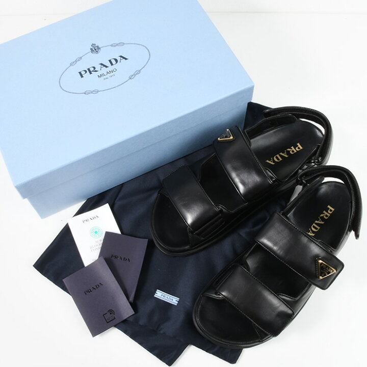 楽天市場】【P5倍&5％OFFクーポン】PRADA プラダ サンダル フラット  