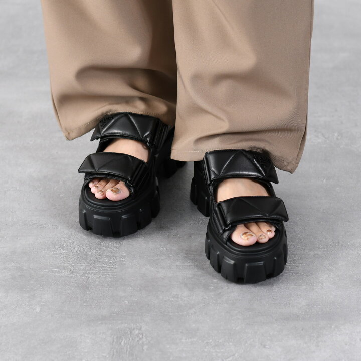 楽天市場】【全品P10倍】PRADA プラダ レザーサンダル シューズ 