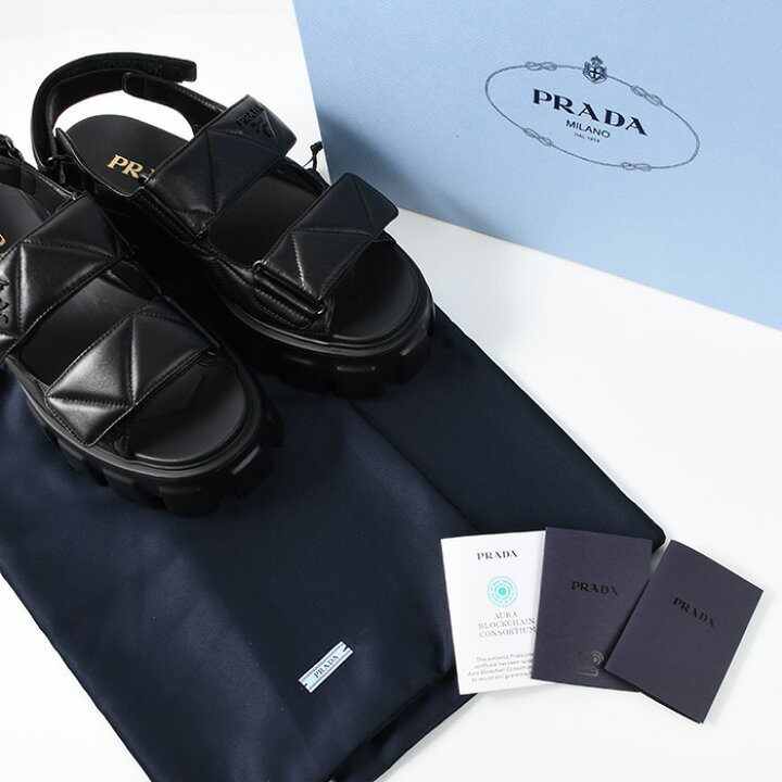 楽天市場】【P5倍&5％OFFクーポン】PRADA プラダ レザーサンダル  