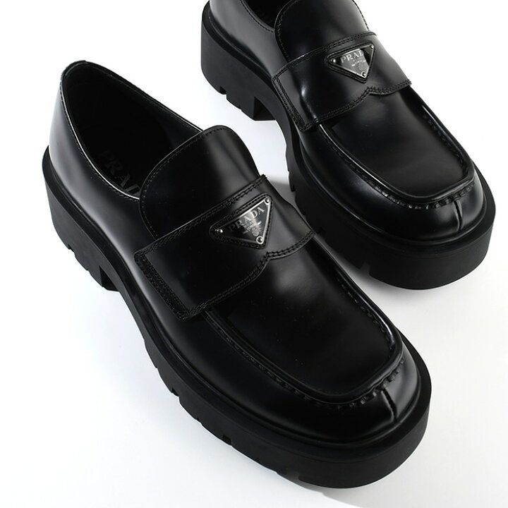 楽天市場】PRADA プラダ シューズ 靴 ローファー ブラッシュドレザー 
