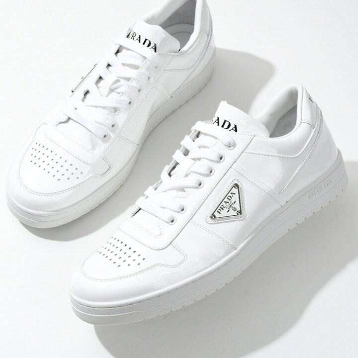 楽天市場】PRADA プラダ スニーカー 靴 ダウンタウンレザースニーカー  