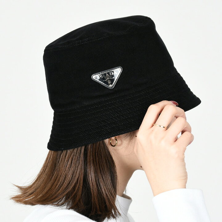楽天市場】PRADA プラダ 帽子 ハット コーデュロイ バケットハット  