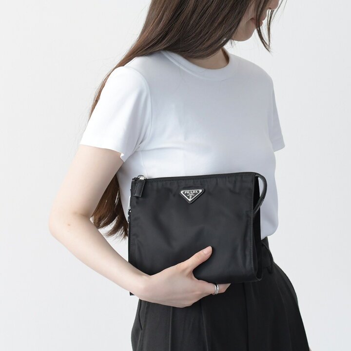 楽天市場】PRADA プラダ リナイロン ポーチ クラッチバッグ Re-Nylon x  