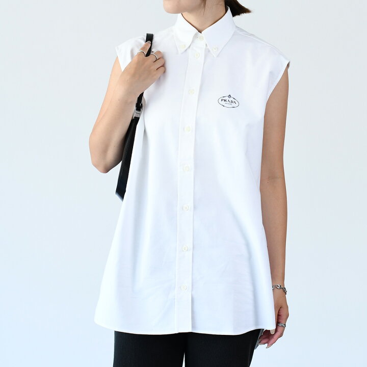 楽天市場】PRADA プラダ ブラウス シャツ トップス 刺しゅう入り  