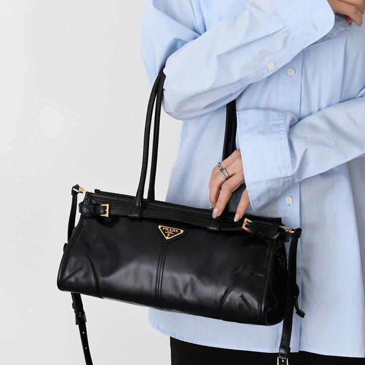 楽天市場】PRADA プラダ バッグ 鞄 ボニー Bonnie ミディアム レザー 