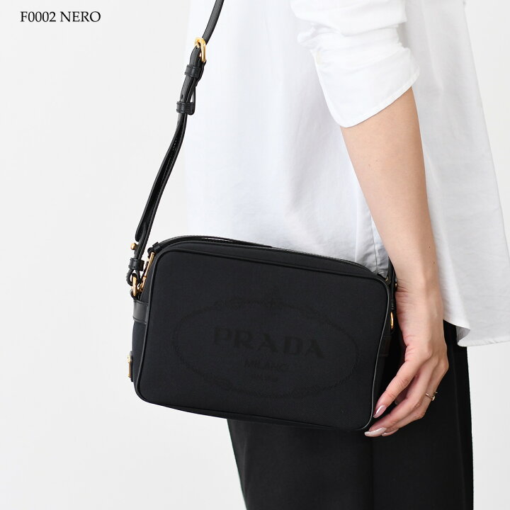 良品 プラダ PRADA トートバッグ ショルダーバッグ ブラック ゴールド 