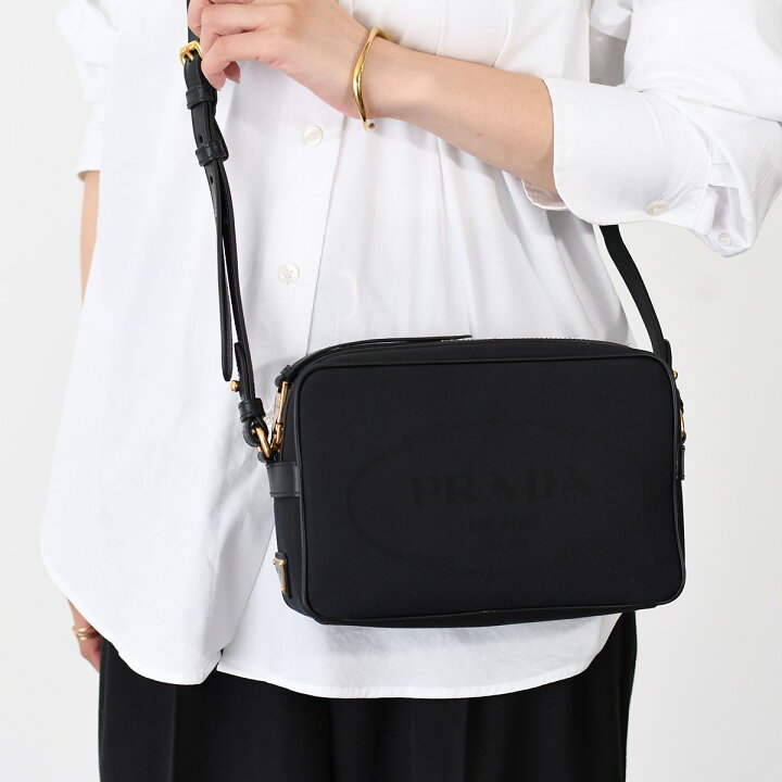 楽天市場】PRADA プラダ ロゴ ジャガード ナイロン カメラバッグ 